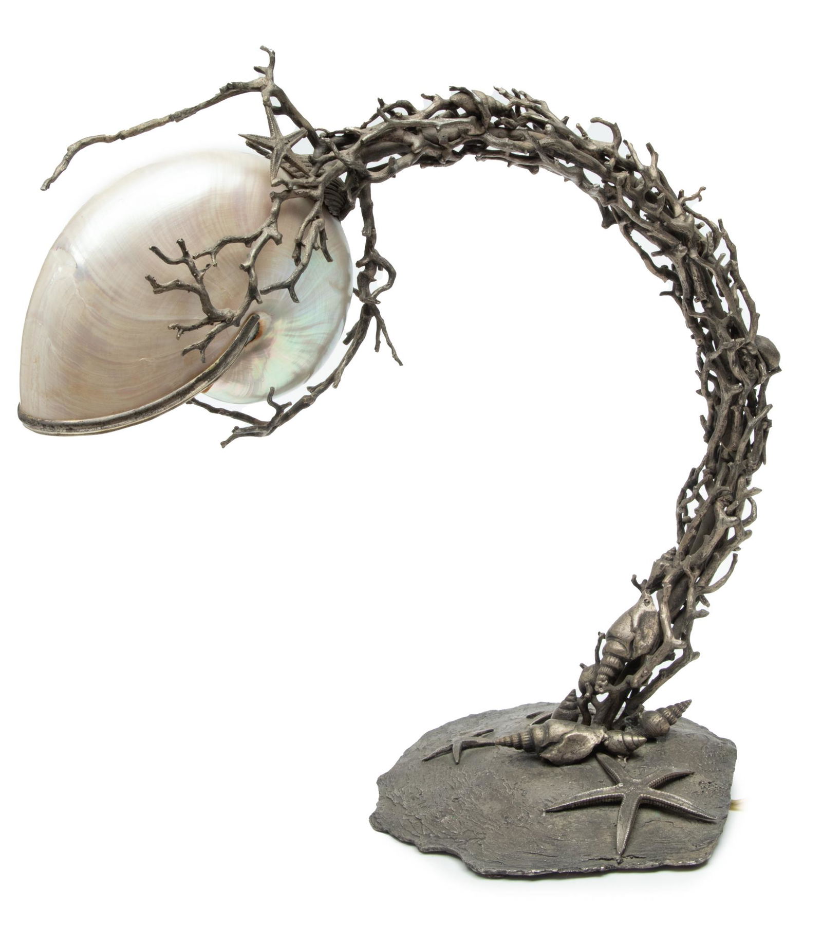 Maitland-Smith (British) Shell And Metal Coral-Form Lamp H 16.5'' L 16'' Depth 9'' (1 of 4)