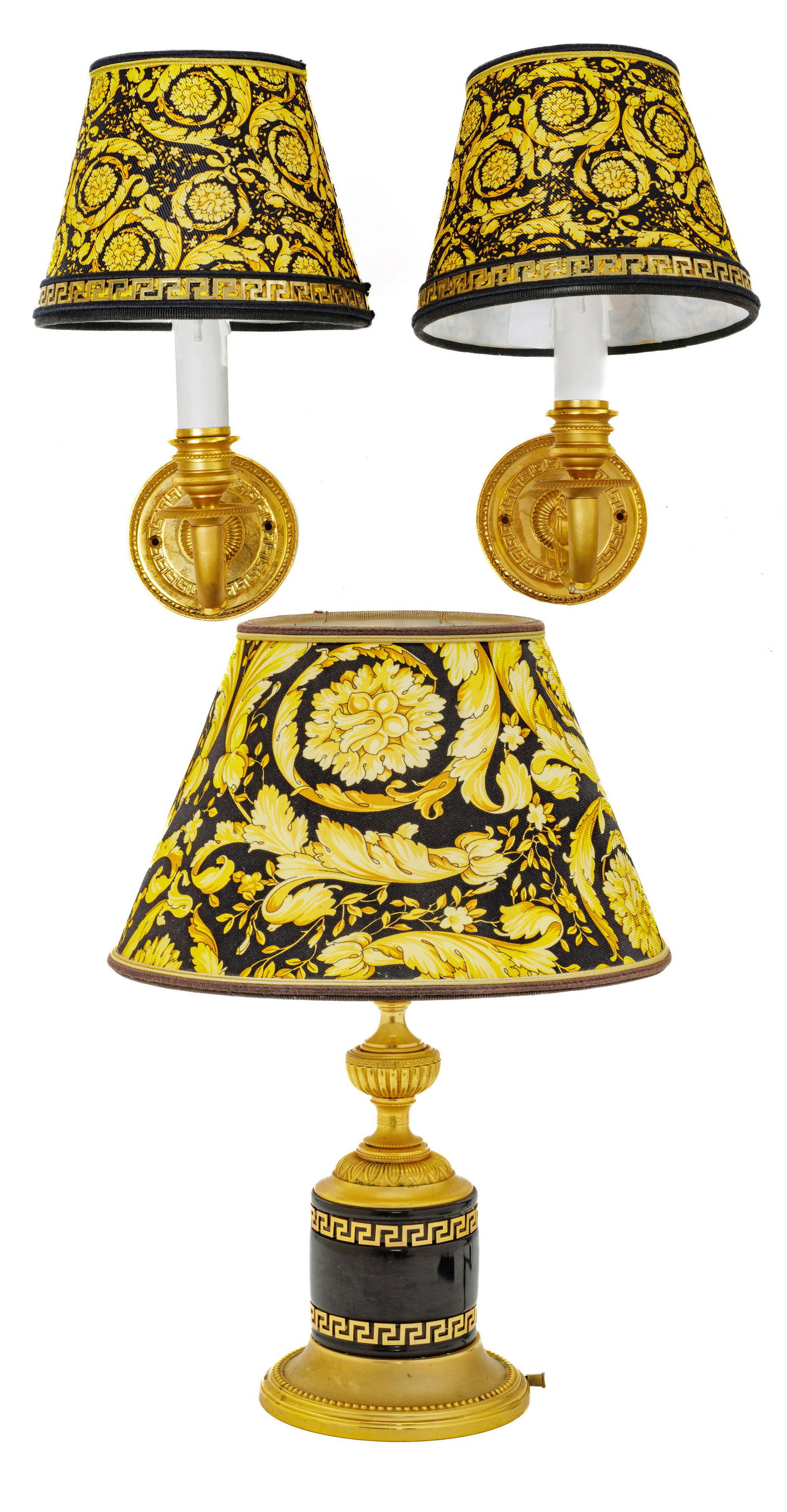 Versace (Italian) Table Lamp And Sconces H 16'' Dia. 6'' (1 of 6)