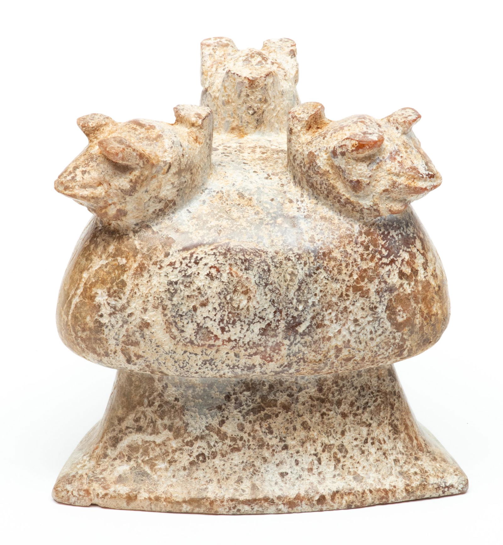 Chinese Hongshan Style Carved Hardstone Censor, H 4'' W 4.5'' L 4.5'' (1 of 4)