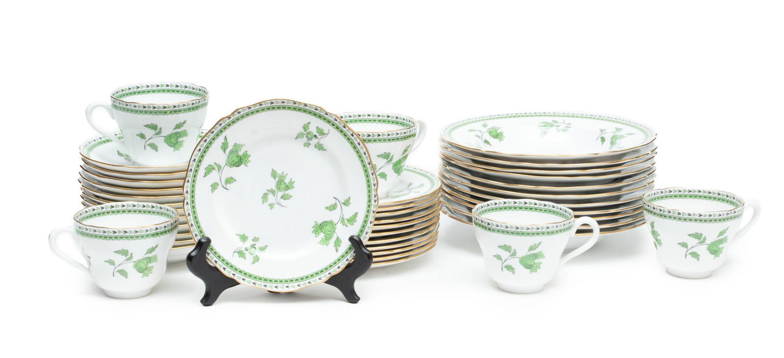 Copeland Spode (English) 'Green Fitzhugh' Porcelain Partial Dinner Service, 47 pcs (1 of 4)