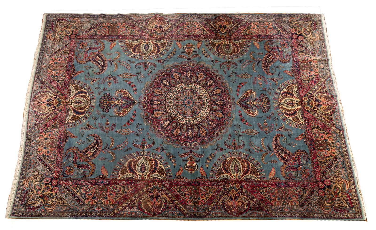 Antique Persian Lavar Kerman Handwoven Wool Rug, Ca. 1910/20, W 7' 10" L 10' (1 of 2)