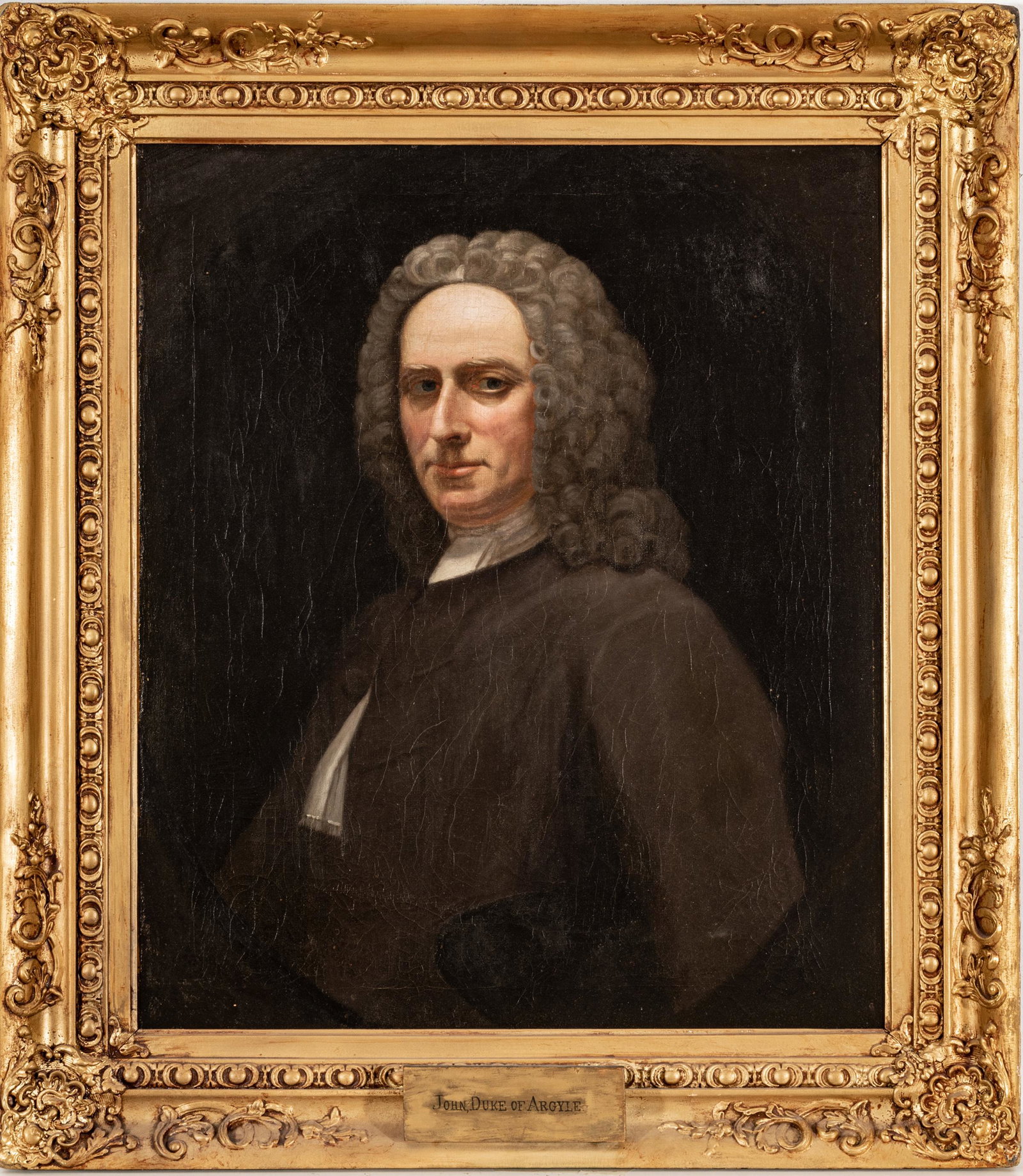 Follower Of Allan Ramsay (Scottish, 1713-1784) Oil On Canvas, Ca. Late 18th, Archibald Campbell, 3rd: Follower Of Allan Ramsay (Scottish, 1713-1784) Oil On Canvas, Ca. Late 18th, Archibald Campbell, 3rd Duke Of Argyll, H 30" W 25" | 1/2 length portrait of a seated gentleman in a powdered wig. Hand-wri