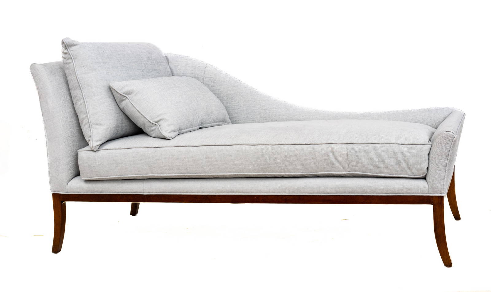 Lee Jofa Furniture (american) Grey Upholstered Chaise Lounge, H 38" W