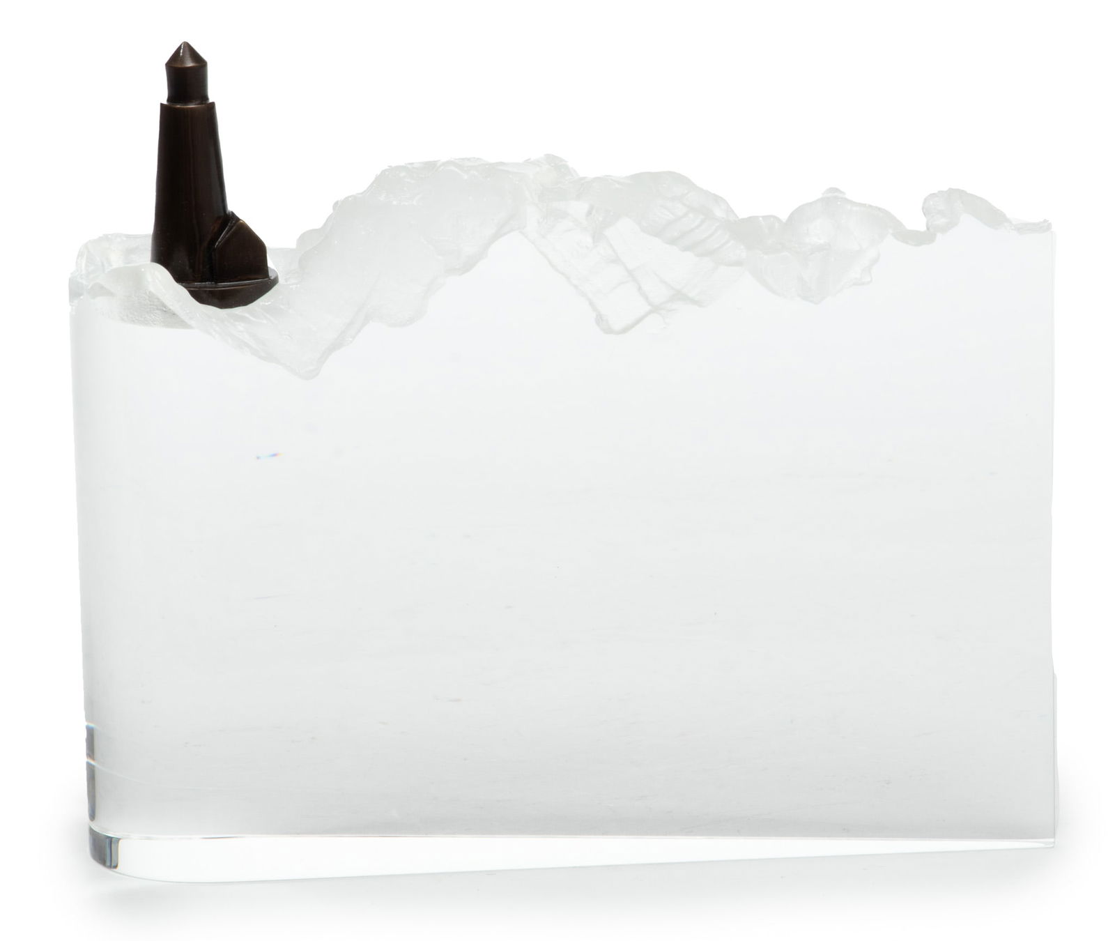 David Dowler (American, B. 1945) For Steuben, Crystal & Bronze Sculpture, Ca. 1993, Lighthouse, H (1 of 5)
