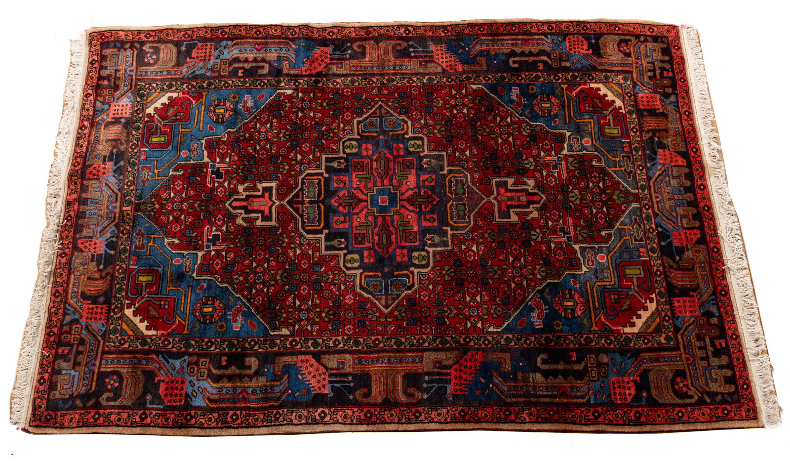 Persian Hamadan Handwoven Wool Rug, W 5' 3'' L 7' 11'' (1 of 3)