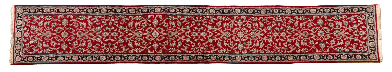 Indo-Sarouk Handwoven Wool Runner, W 2' 7.5'' L 16' 3'' (1 of 2)