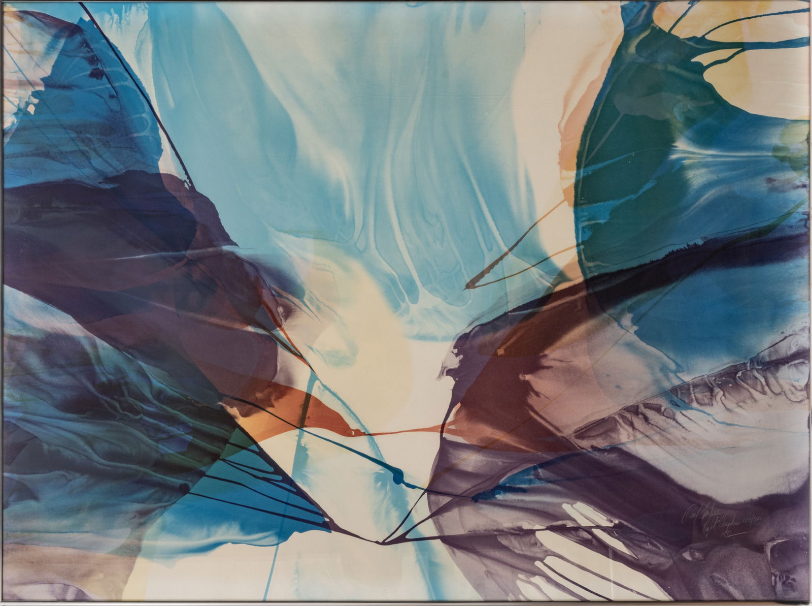 Paul Jenkins (American, 1923-2012) Collotype In Colors On Paper, 1972, Sanctuary, Light Graphic, W (1 of 7)