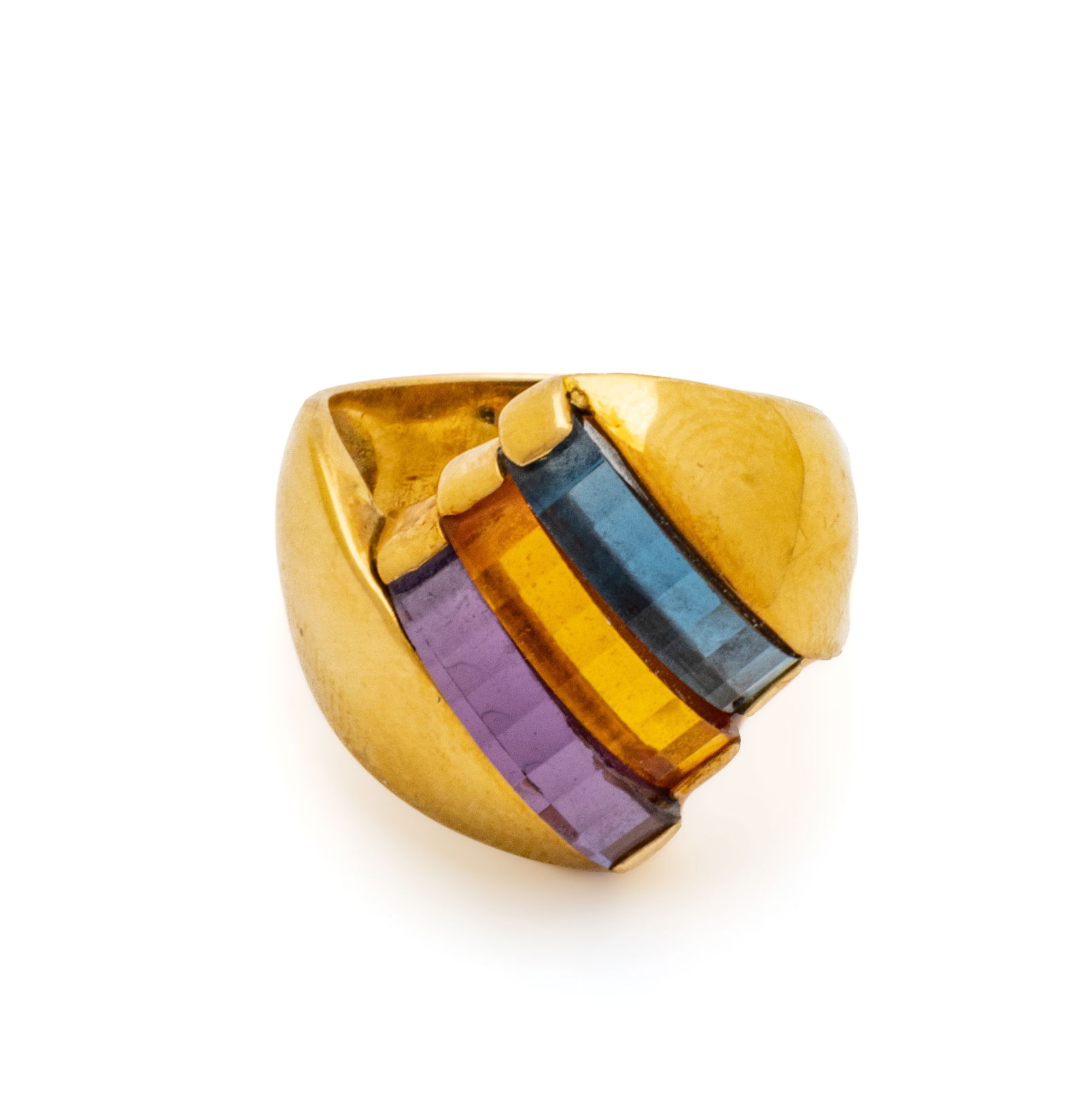Il Gioiello (Italian) 14kt Yellow Gold & Gemstone Ring, 10g Size: 7 (1 of 7)
