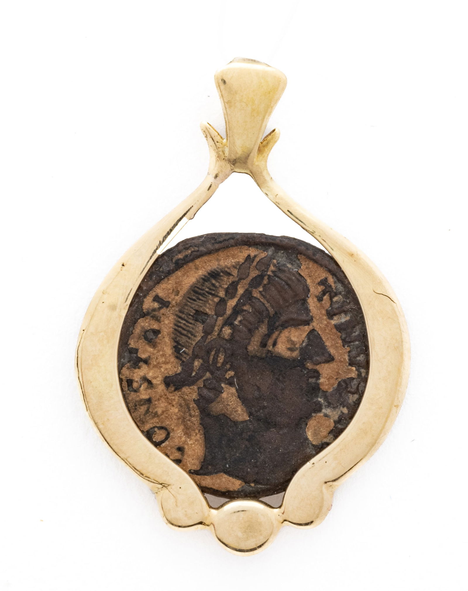 Roman Constantine Bronze Coin, W 1.25" L 0.75" 4g (1 of 4)