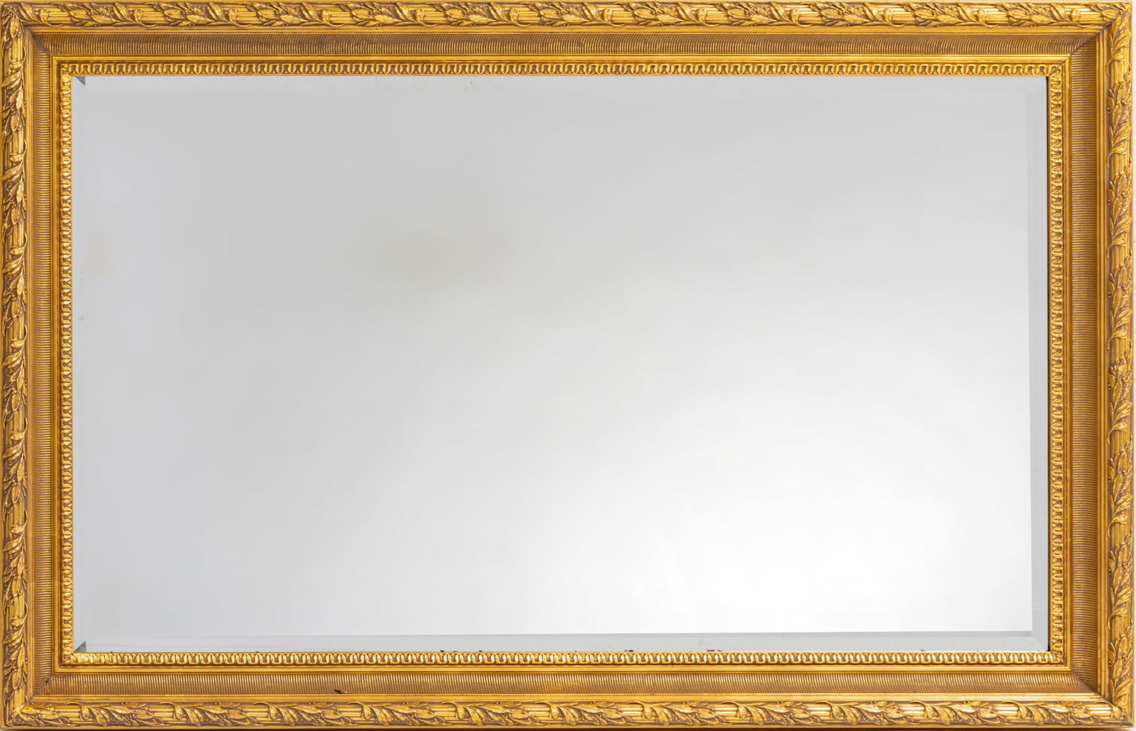 LaBarge Gilt Gesso on Wood Wall Mirror, Ca. 1980, H 68" W 46" (1 of 3)
