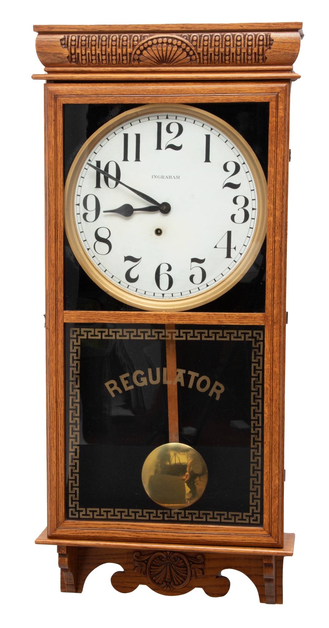 Ingraham Regulator Wall Clock H 36.5" W 16.25" Depth 4.25" (1 of 4)