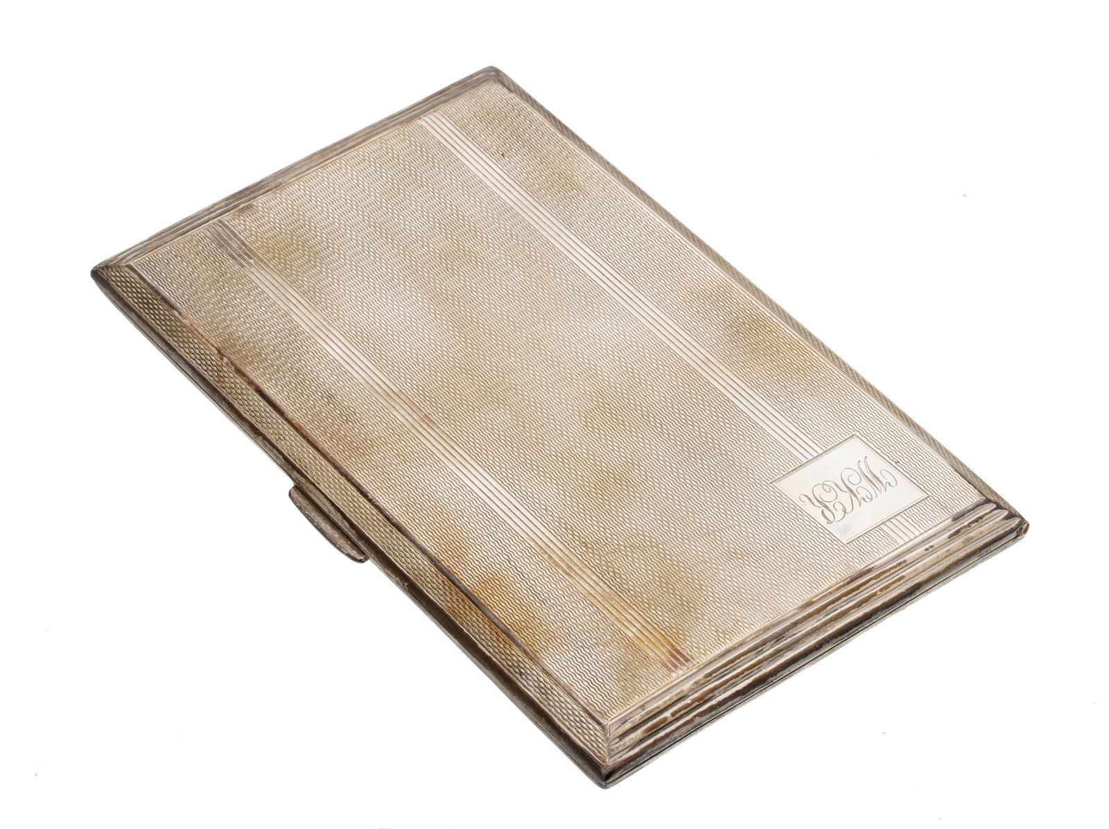 Anglo-Orient Trading Co. (Birmingham) Sterling Silver Cigarette Case, 1946, W 3.25" L 5.5" 6.8t oz (1 of 7)