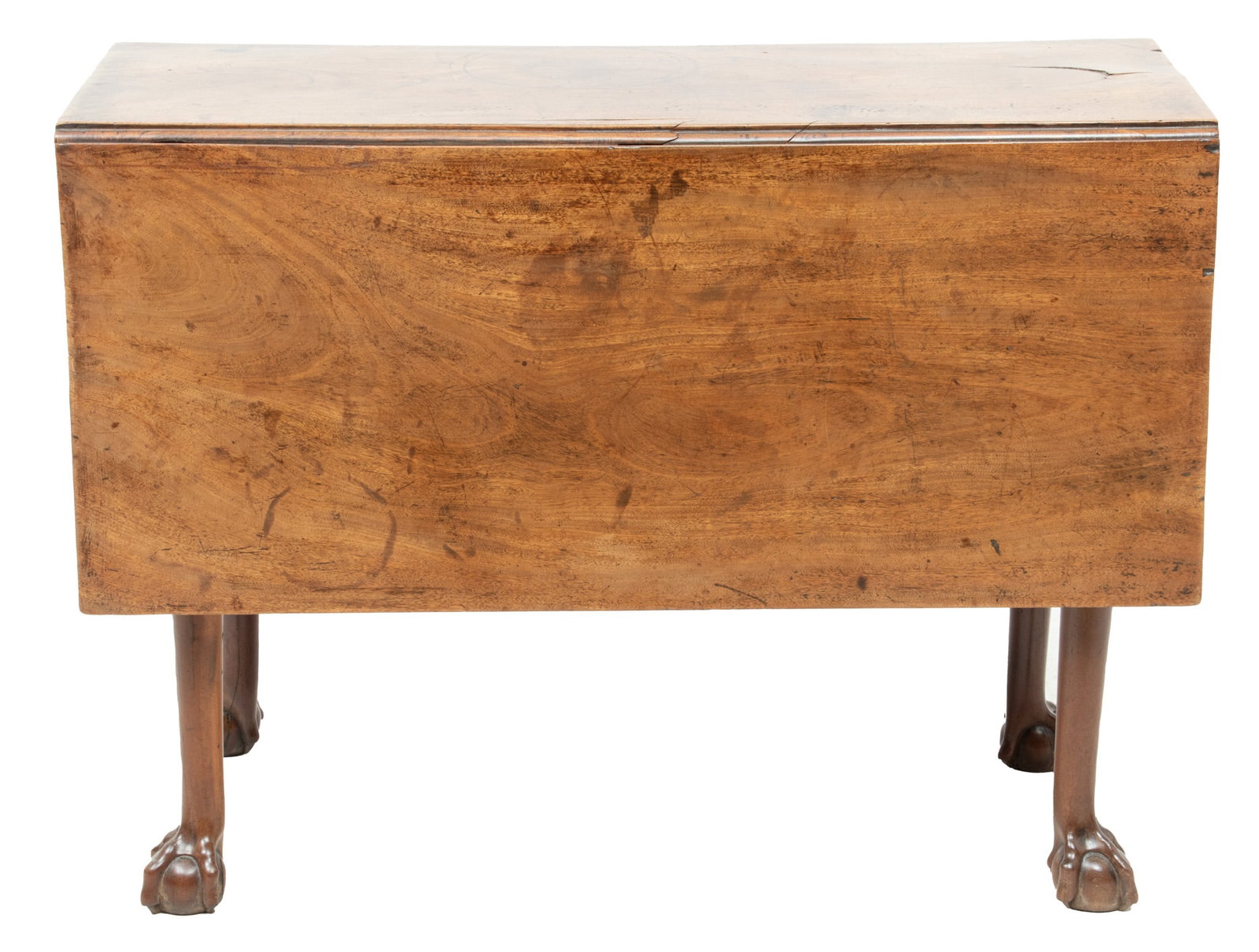 Drop Leaf Table, H 27.5" W 37" L 45.75": Drop Leaf Table, H 27.5" W 37" L 45.75" | Having claw feet. Leaf L 15".