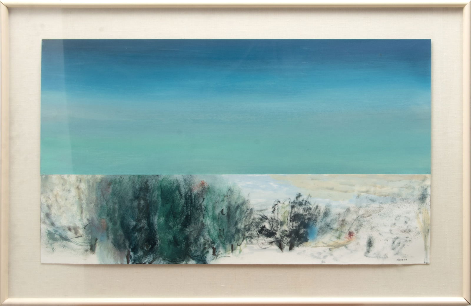 Farideh Lashai (Iran, B. 1944) Mixed Media & Watercolor on Paper, H 23.5" W 39" (1 of 4)