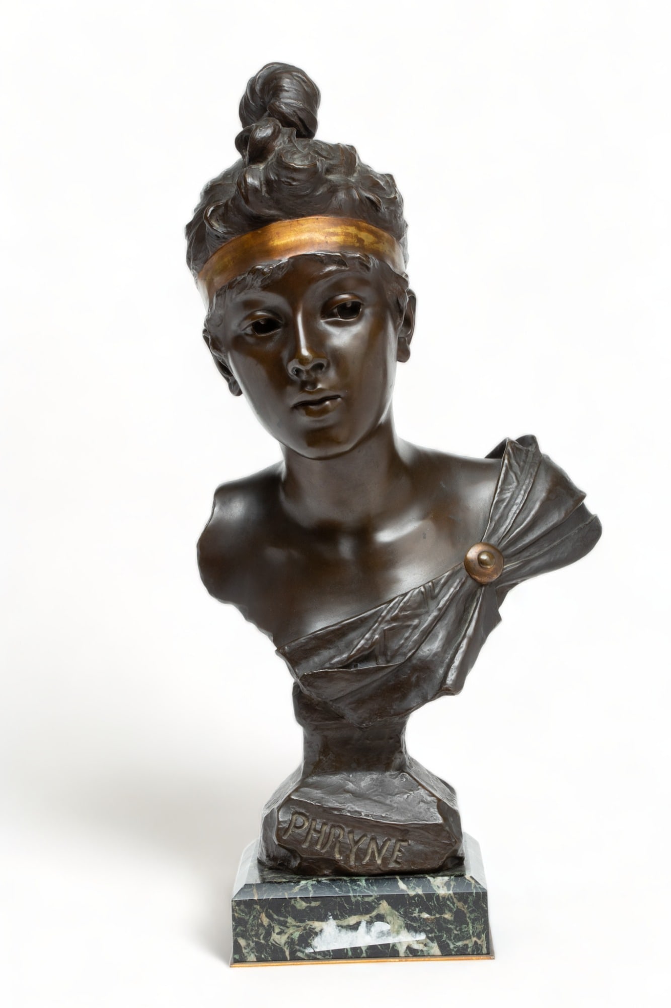 Bronze Bust of a Woman H 29" W 13" Depth 8" (1 of 7)
