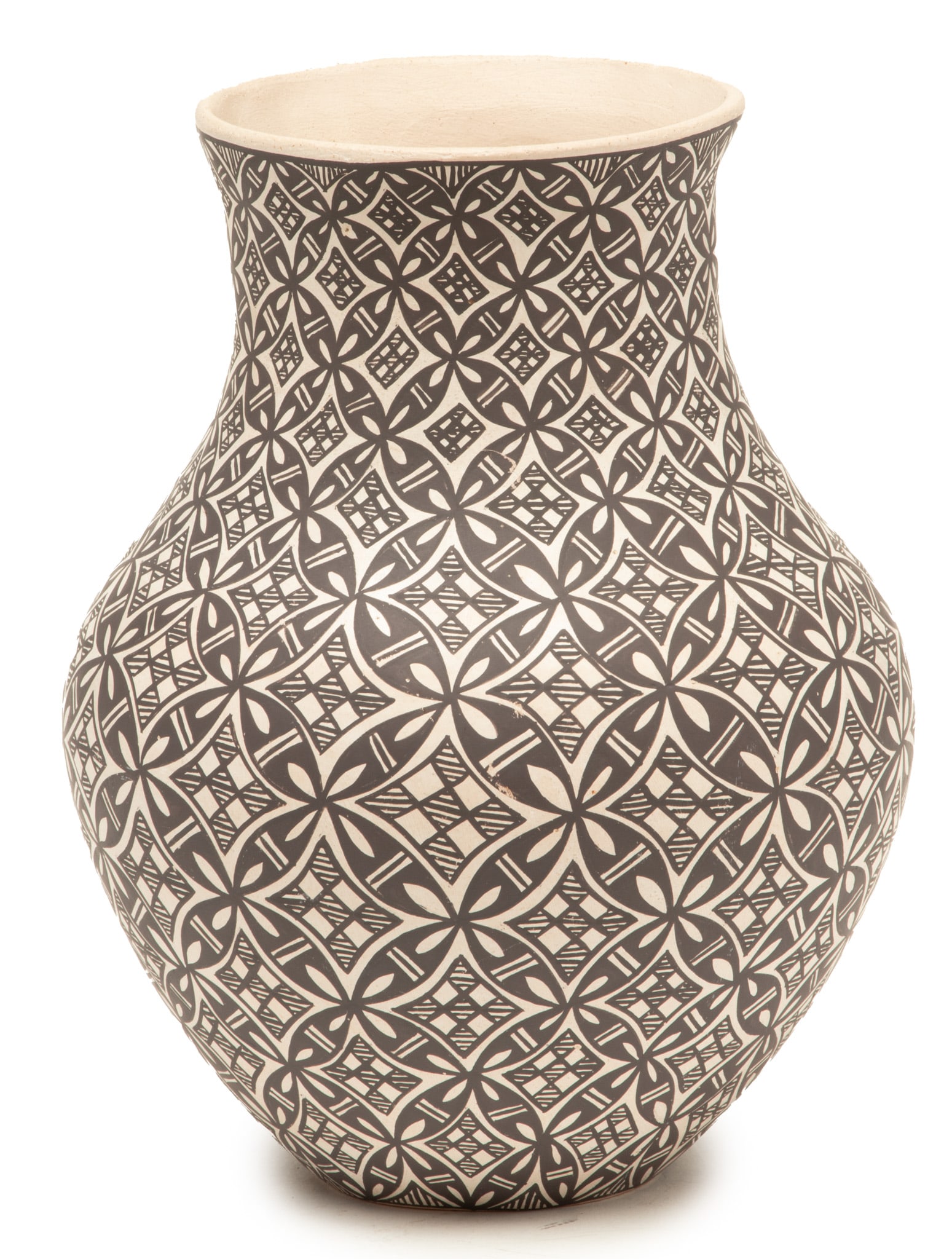 Mildred Antonio, B 1937, Acoma Pueblo, Clay Vase H 9" W 6" (1 of 4)