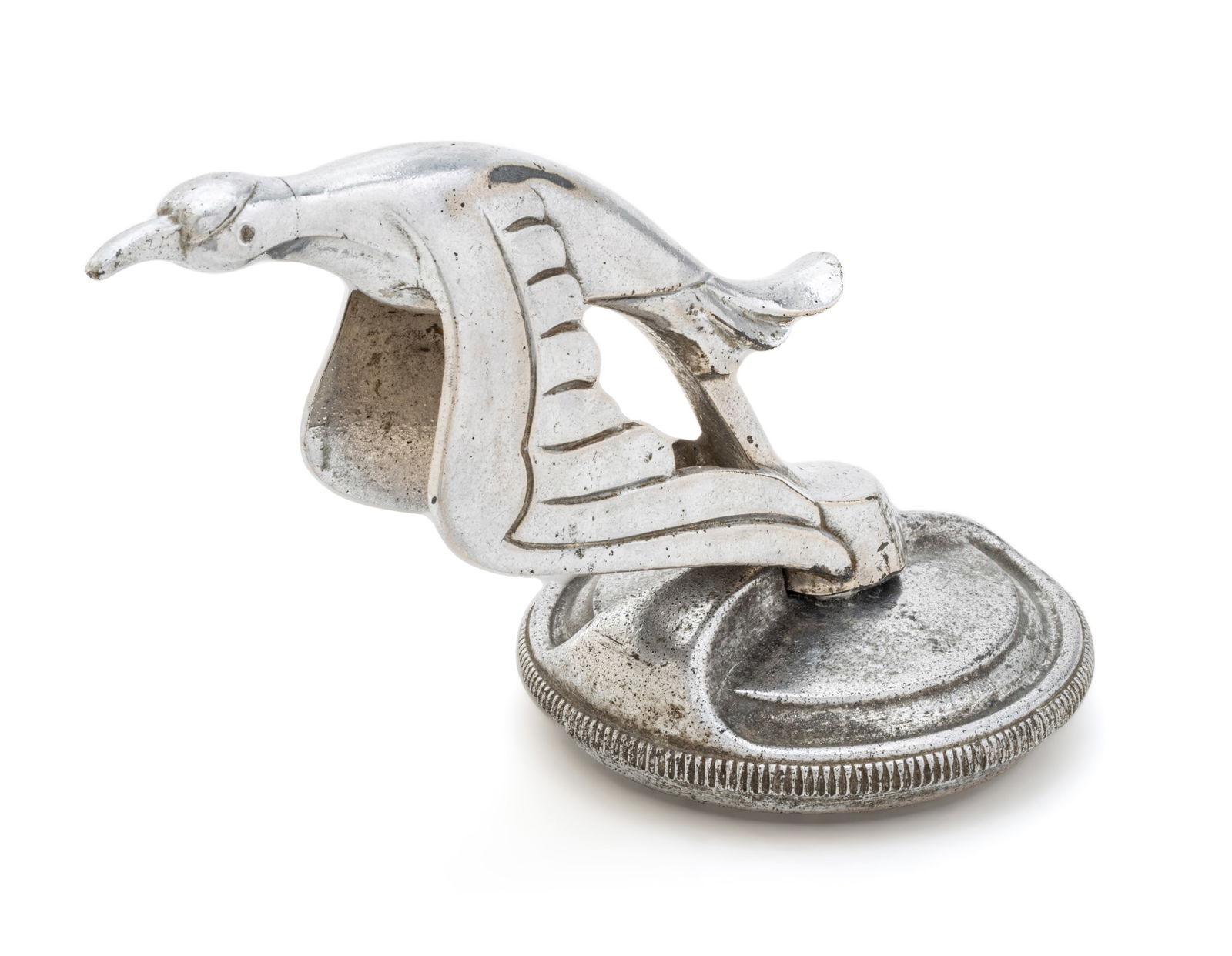 Art Deco Bird in Flight Motor Mascot, Ca. 1930s, H 4.5" W 3.5" L 6.75" (1 of 6)
