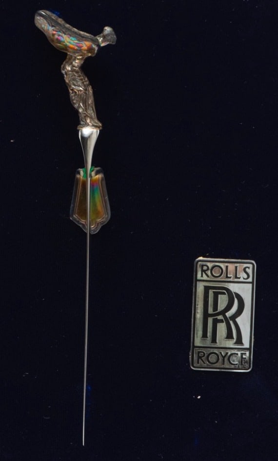 Rolls Royce 'Spirit of Ecstasy' Sterling Silver And Stainless Steel Letter Opener, Ca. 1970s, L (1 of 3)