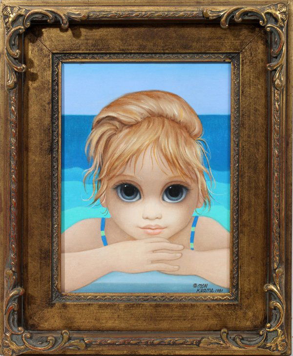 072152 MARGARET KEANE [AMERICAN B. 1927] OIL ON CANVAS