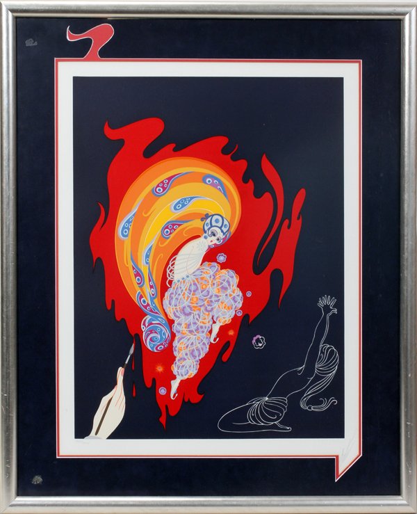 ERTE (RUSSIAN 1892-1990), SILKSCREEN, 1982,: ERTE (RUSSIAN 1892-1990), SILKSCREEN, 1982, 23" X 17" IMAGE, "ORIENTAL TALE":XXXI/CXXV; pencil signed; framed.