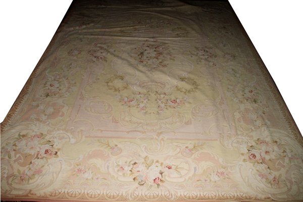 FRENCH AUBUSSON STYLE CARPET, 12' X 9': FRENCH AUBUSSON STYLE CARPET, 12' X 9':