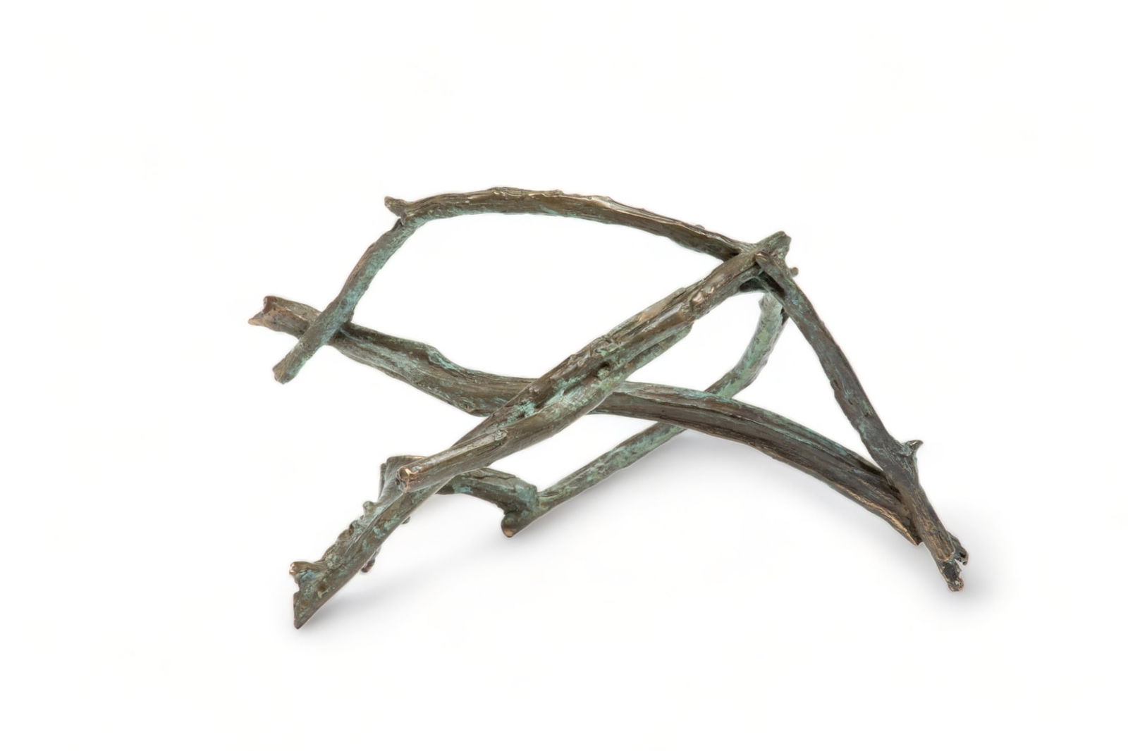 Todd Erickson (Michigan) Bronze Sculpture, Tree Branches, 2015, H 8.5" W 6" L 7.5" (1 of 4)
