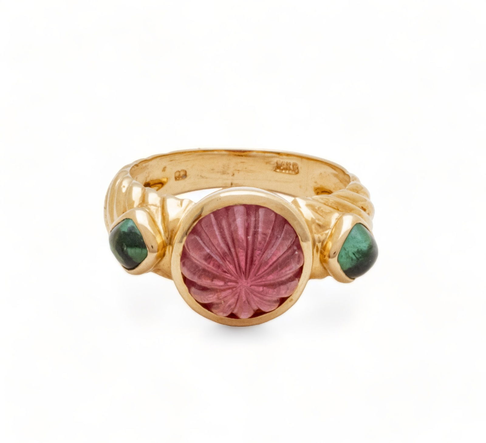 14K Yellow Gold, Pink Tourmaline Ring, Size 6 1/2, 5.3g (1 of 6)