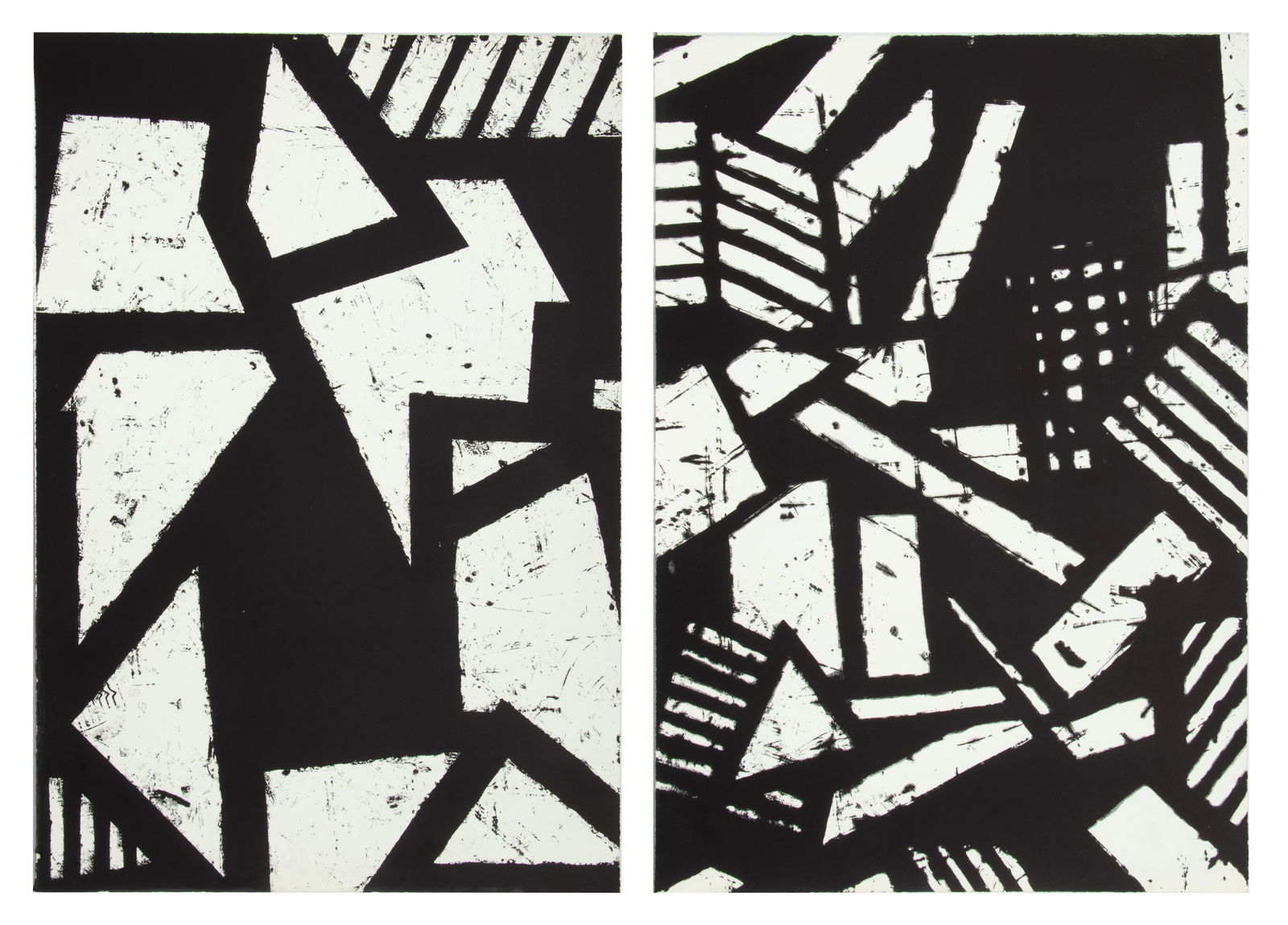 Gordon Newton (American, 1948-2019) Lithographs in Black And White, on BFK Rives Paper, 1972, Two Pr: Gordon Newton (American, 1948-2019) Lithographs in Black And White, on BFK Rives Paper, 1972, Two Prints, H 35.5" W 24.5" | Each Initialed, dated and numbered 2/50 on the verso (there were also approx