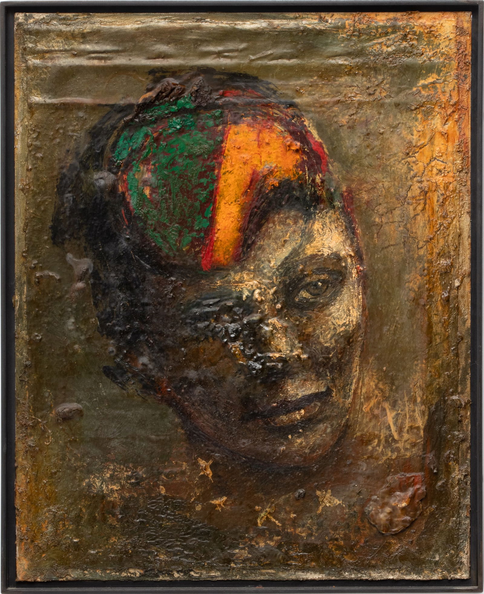 Kathleen Morris (American, B. 1946) Oil on Canvas, "Chromo", H 21" W 17": Kathleen Morris (American, B. 1946) Oil on Canvas, "Chromo", H 21" W 17" | Signed verso. Frame Measurements H 20.75", W 16.75". Provenance: The Lowe Gallery, Atlanta, Georgia (paper label affixed vers