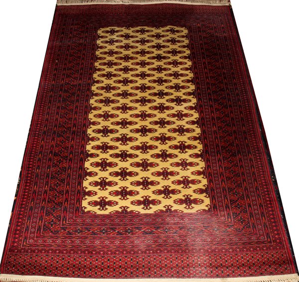BOKHARA ORIENTAL RUG, 6' 0" X 4' 2": BOKHARA ORIENTAL RUG, 6' 0" X 4' 2":