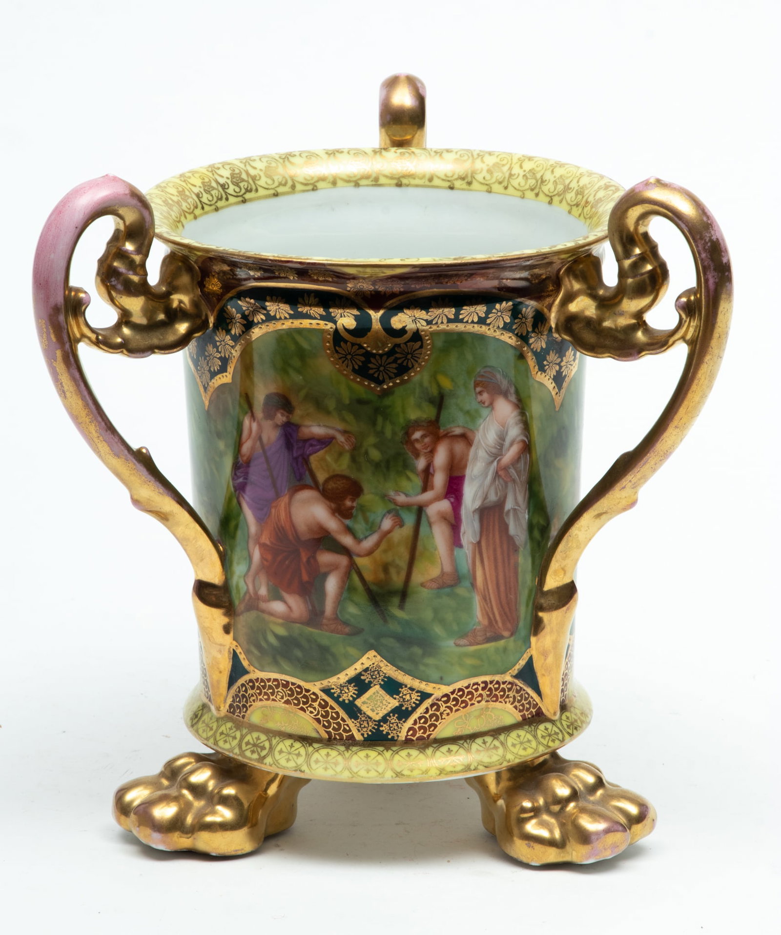 Royal Vienna Porcelain (Austrian) Loving Cup, H 7.5" Dia. 7.5" (1 of 7)