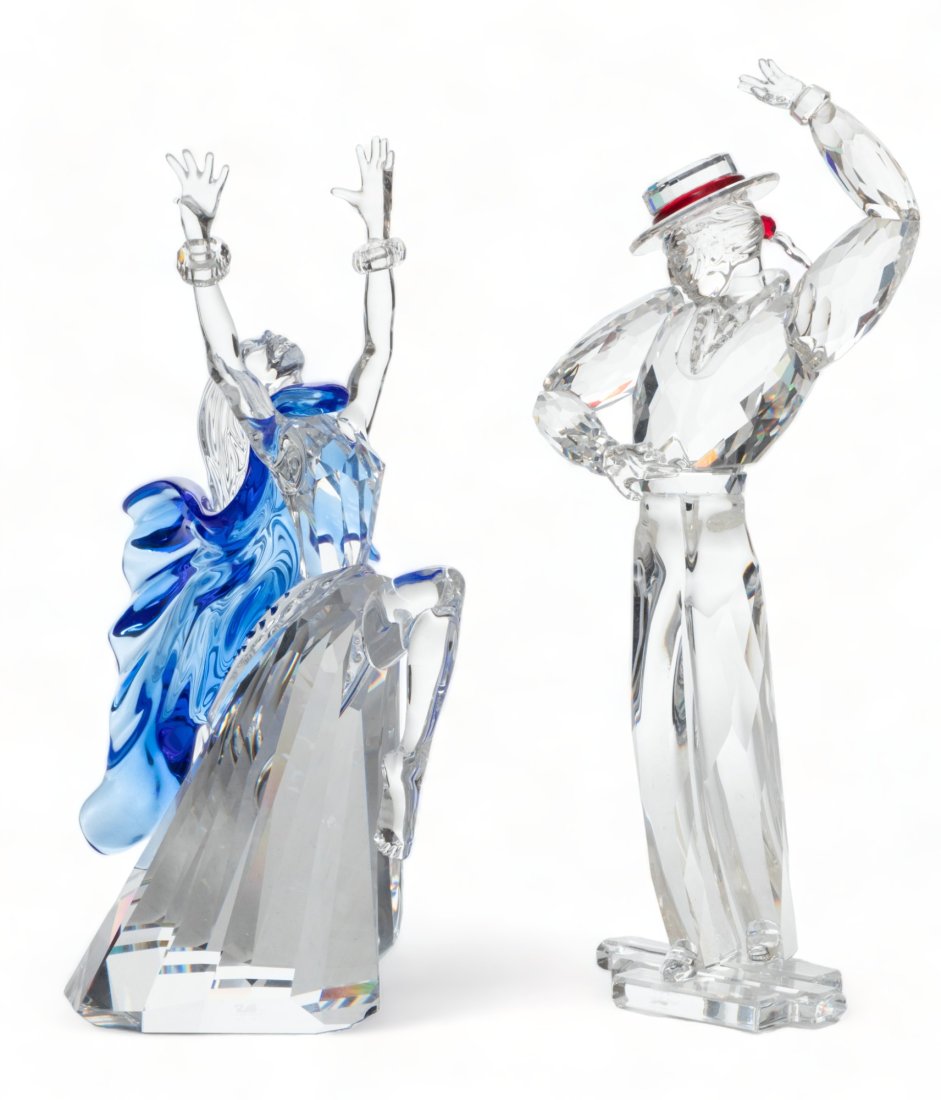 Swarovski (Austrian) 'Magic of Dance' Crystal Figurines, Feat. 'Antonio' & 'Isadora', H 8.75" W 3" D (1 of 6)