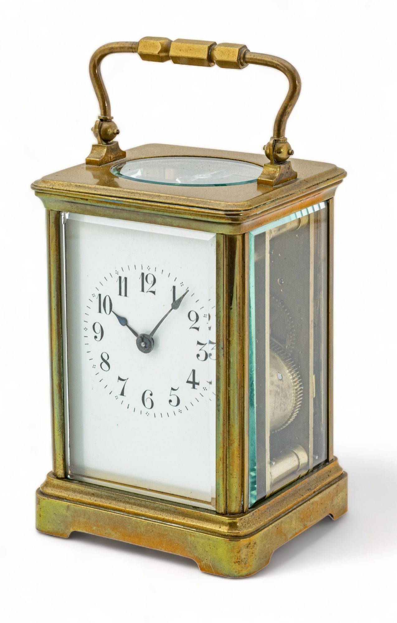 French Carriage Clock Ca. 1920, H 5" W 3.5" Auction