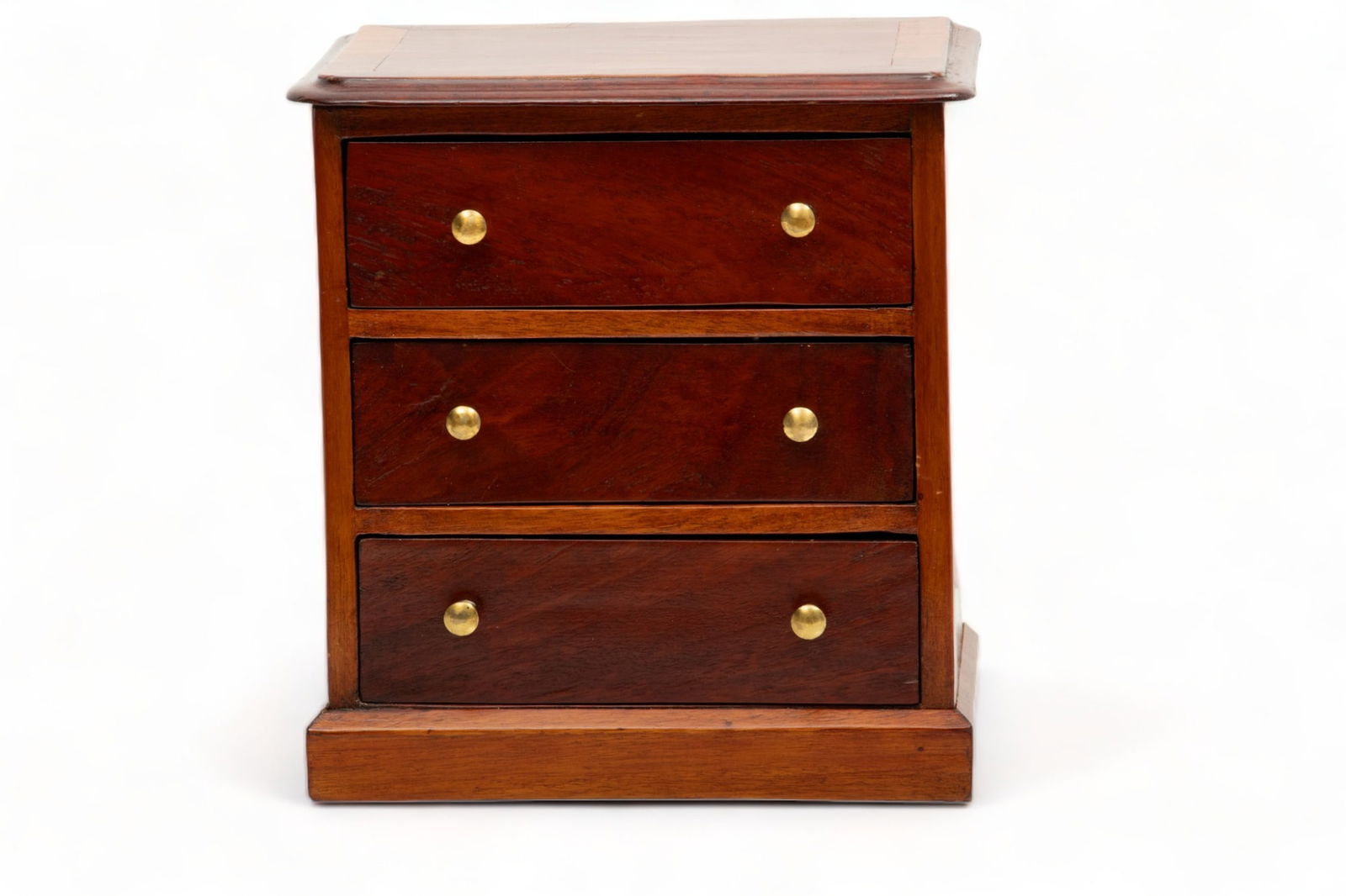 Miniature Mahogany Chest of Drawers, C. 1900, H 11", W 10", D 7.25" (1 of 5)