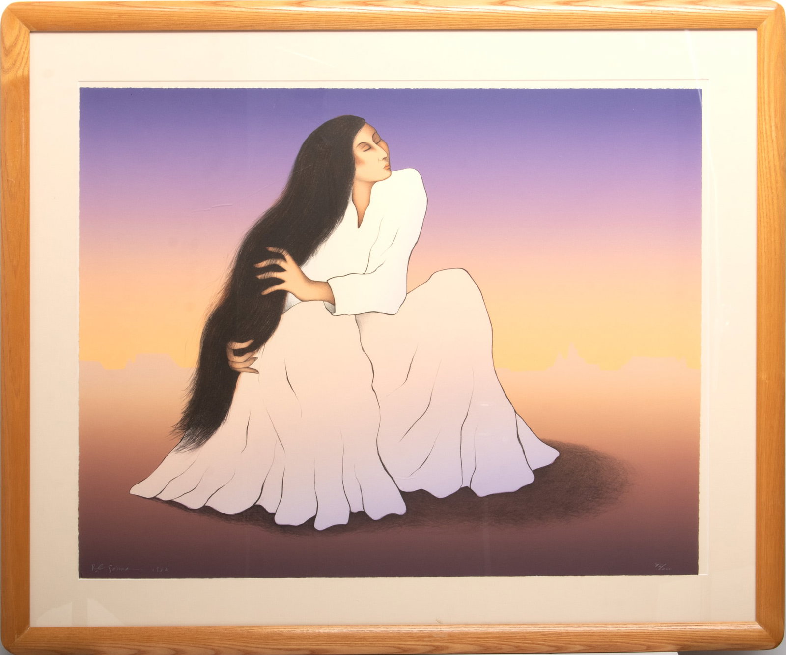 Rudolph Carl Gorman (American, 1931-2005) Lithograph in Colors on Wove Paper, 1986, "Lena", H 25" W (1 of 4)