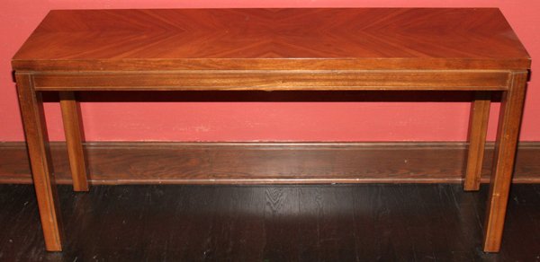 LANE, MAHOGANY MODERN SOFA TABLE, H 25", W 54": LANE, MAHOGANY MODERN SOFA TABLE, H 25", W 54", D 15":Style #931 08.