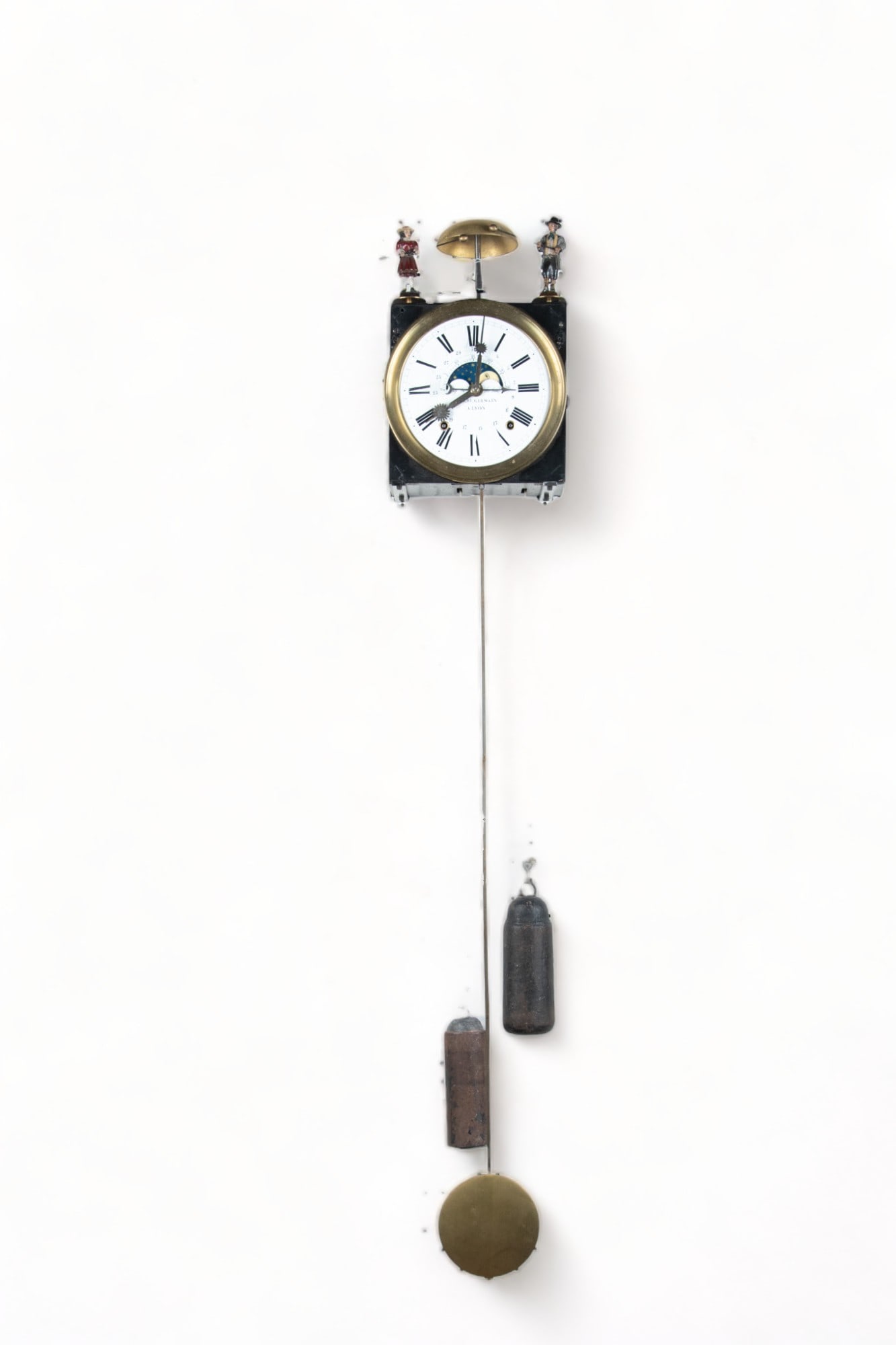 Pierre Germain (French) Morbier Clock, H 56" W 9.5" Depth 6" (1 of 6)