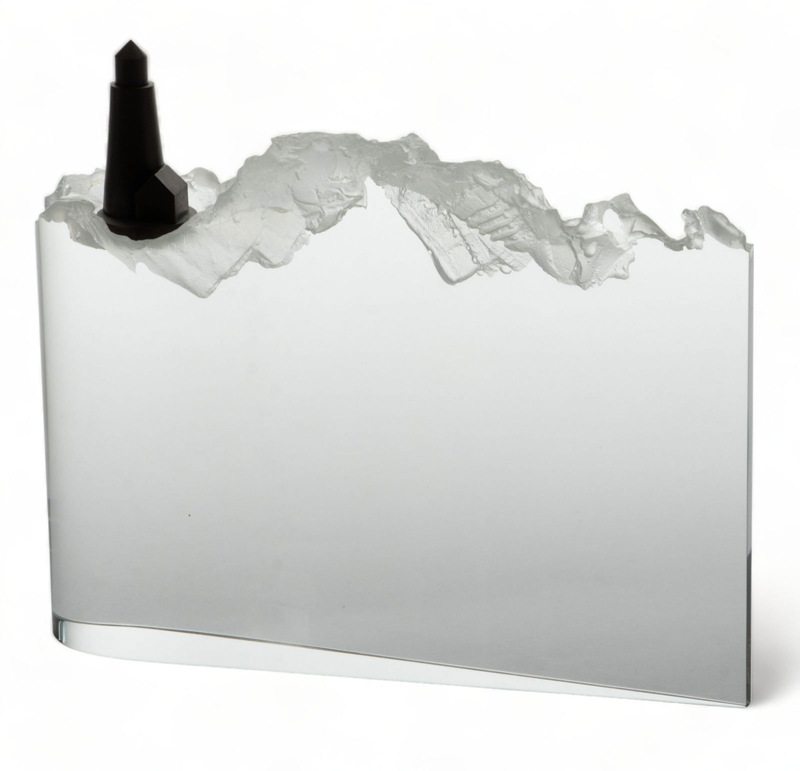 David Dowler (American, B. 1945) for Steuben, Glass & Bronze Sculpture, Ca. 1993, H 7.25" W 2" L (1 of 6)