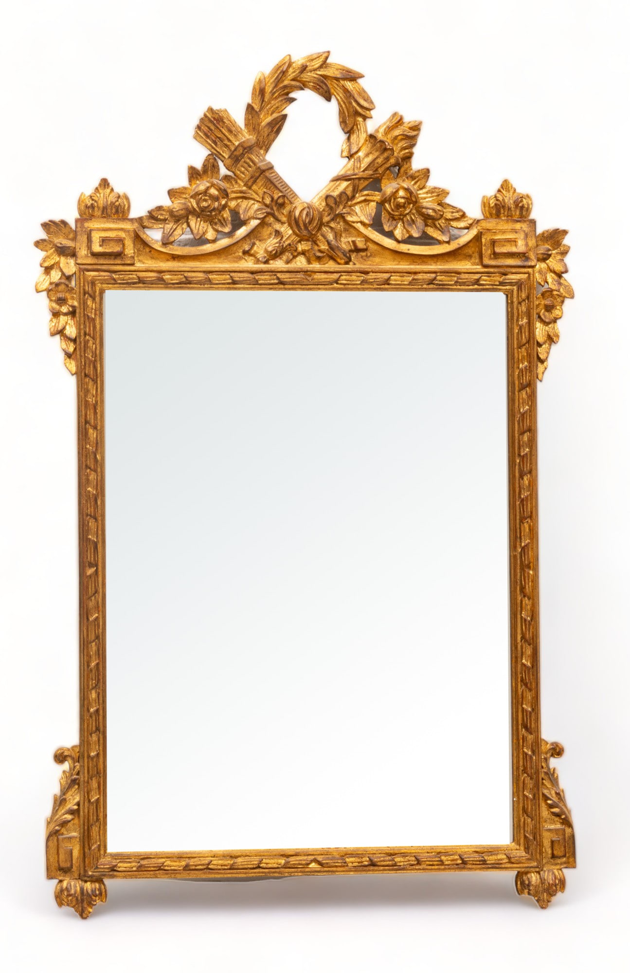 Georgian Style Gilt Wood Mirror H 46" W 32" (1 of 3)