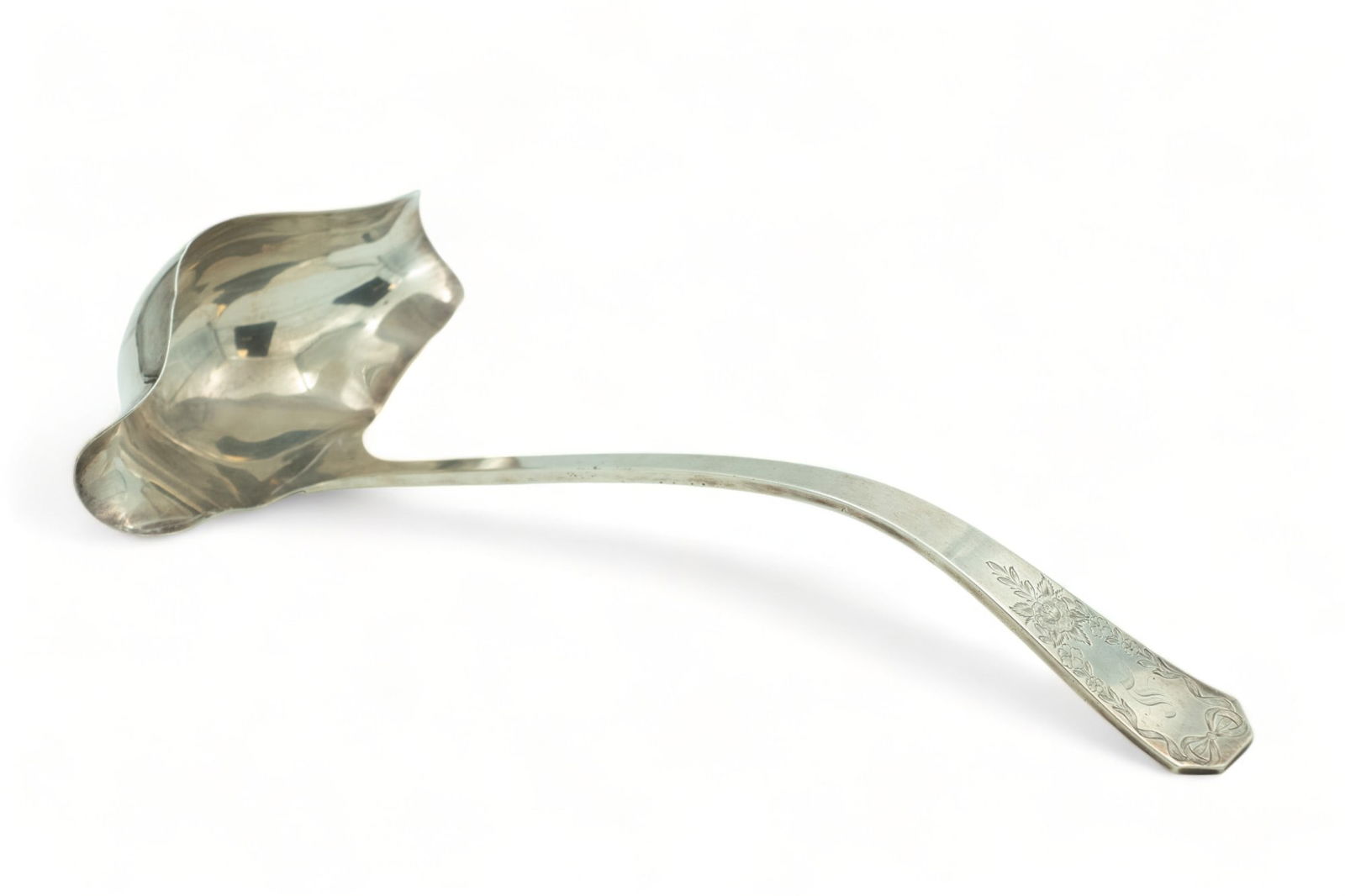 Meriden Brittania Co. (American) Sterling Silver Ladle, Ca. 1920, W 6" L 13.75" 9.42t oz (1 of 5)