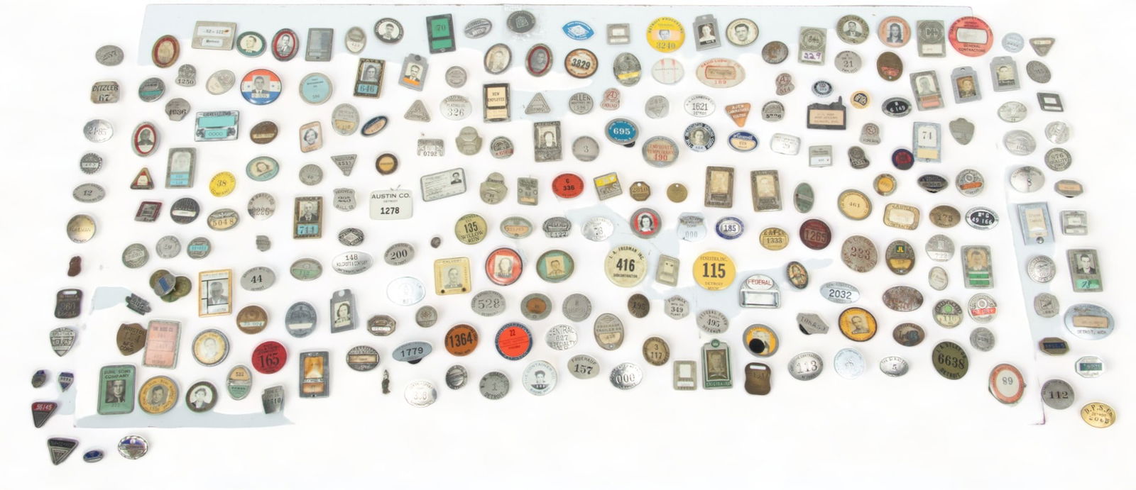 American/Detroit Employee Badges for Manufacturers Ca. 1890-1950, "From a Detroit Collector of (1 of 10)