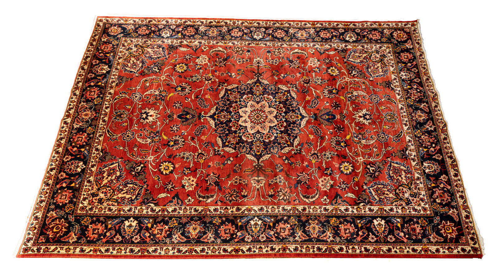 Persian Bakhtiari Hand Woven Wool Oriental Rug Ca. 1950-1970, W 9' 8'' L 12' 6'' (1 of 5)