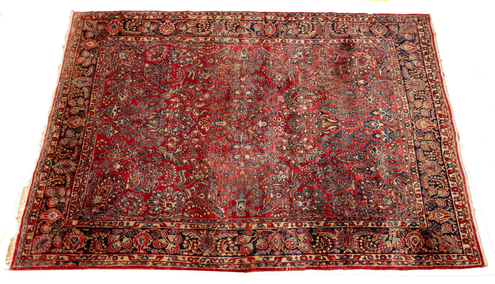 Persian Sarouk Handwoven Wool Rug, Ca. 1910-1920s, W 8' 7'' L 11' 5'' (1 of 4)