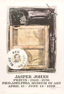 Jasper Johns (American, B. 1930) Philadelphia Museum of Art Poster, Signed, Ca. 1970, H 35" W 23.5": Jasper Johns (American, B. 1930) Philadelphia Museum of Art Poster, Signed, Ca. 1970, H 35" W 23.5" | Signed in the lower right. Copyright Jasper Johns 1970 in the lower left. Jasper Johns Prints 1960