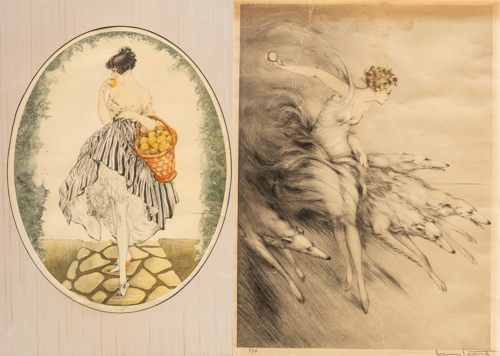 Louis Icart (French, 1888-1950) Etching And Drypoint with Hand Coloring on Paper, Ca. 1928, L'Elan, (1 of 16)