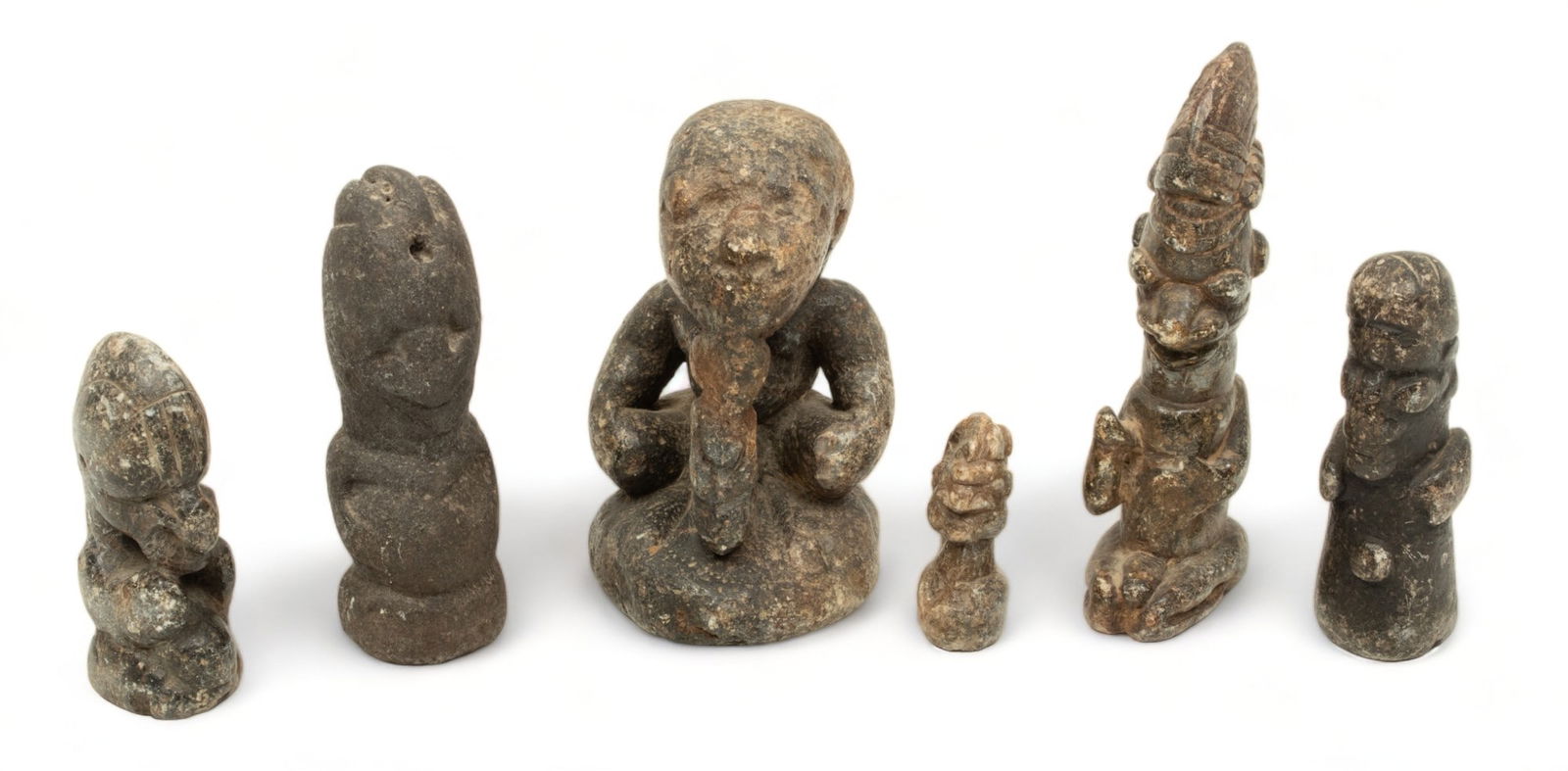 Nomoli Style Stone Carvings, Sierra Leone, 6 pcs (1 of 4)