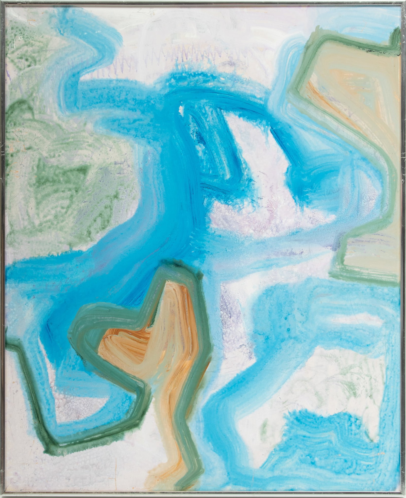 Jack Faxon (American, 1936-2020) Acrylic on Masonite "Abstract", H 30" W 24": Jack Faxon (American, 1936-2020) Acrylic on Masonite "Abstract", H 30" W 24" | Multi color. Vertical or horizontal. Allen Rubiner frame. Provenance: Property from the estate of prominent collector and