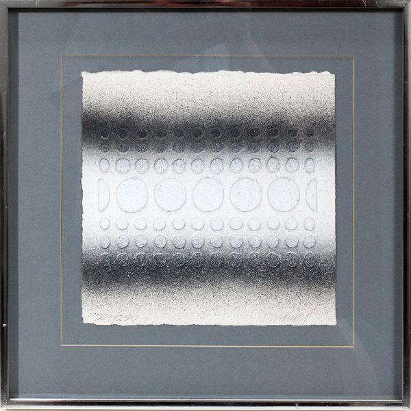 PAUL MAXWELL ORIGINAL STENCIL CASTING 11" X 11": PAUL MAXWELL, ORIGINAL STENCIL CASTING 11" X 11" COMPOSITION 704:Certificate from Park West Galleries. Framed: 18" x 18". #219/250.