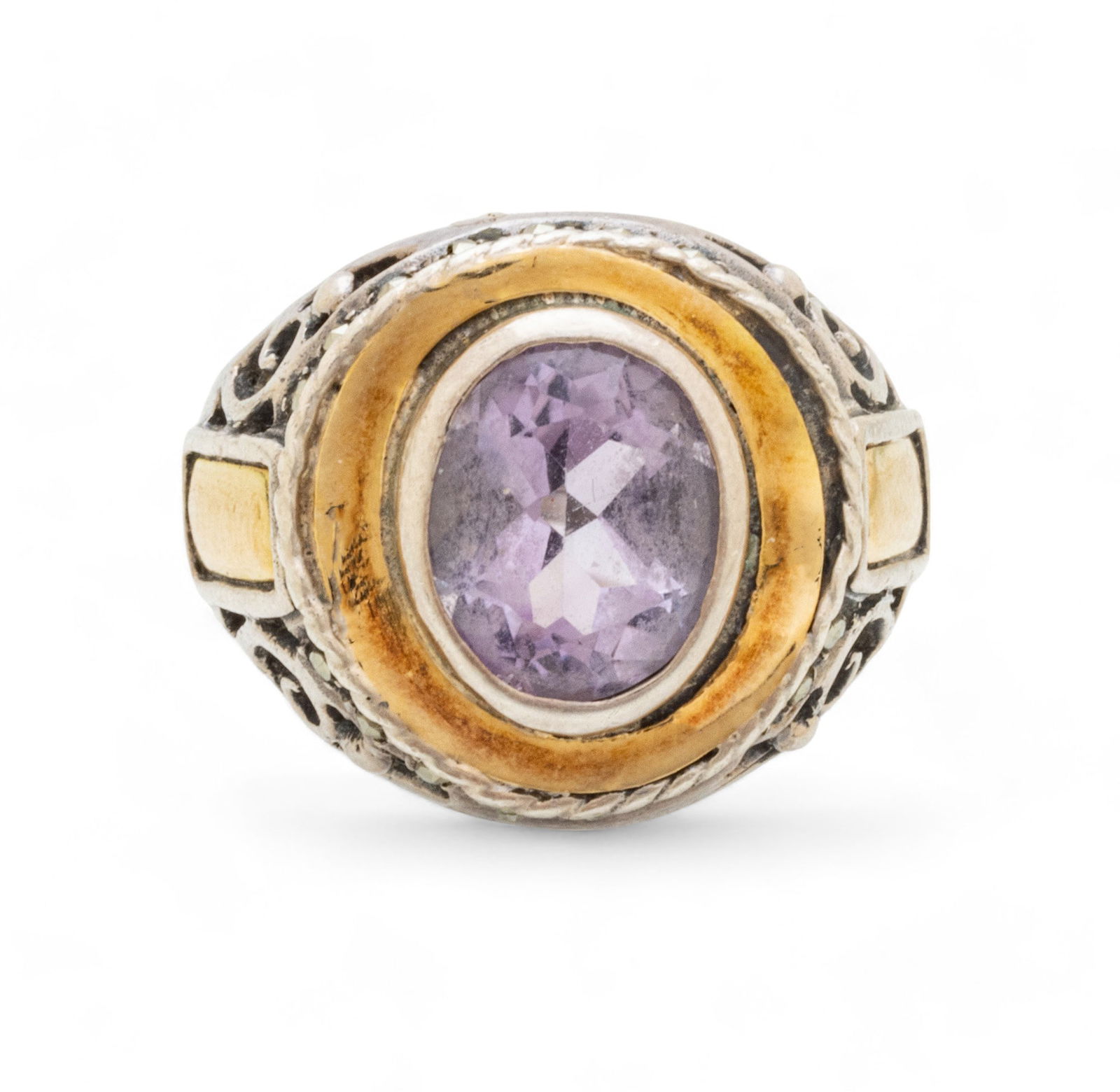 Amethyst And 925 Silver Ring, Size 7.5, 3.9g (1 of 7)