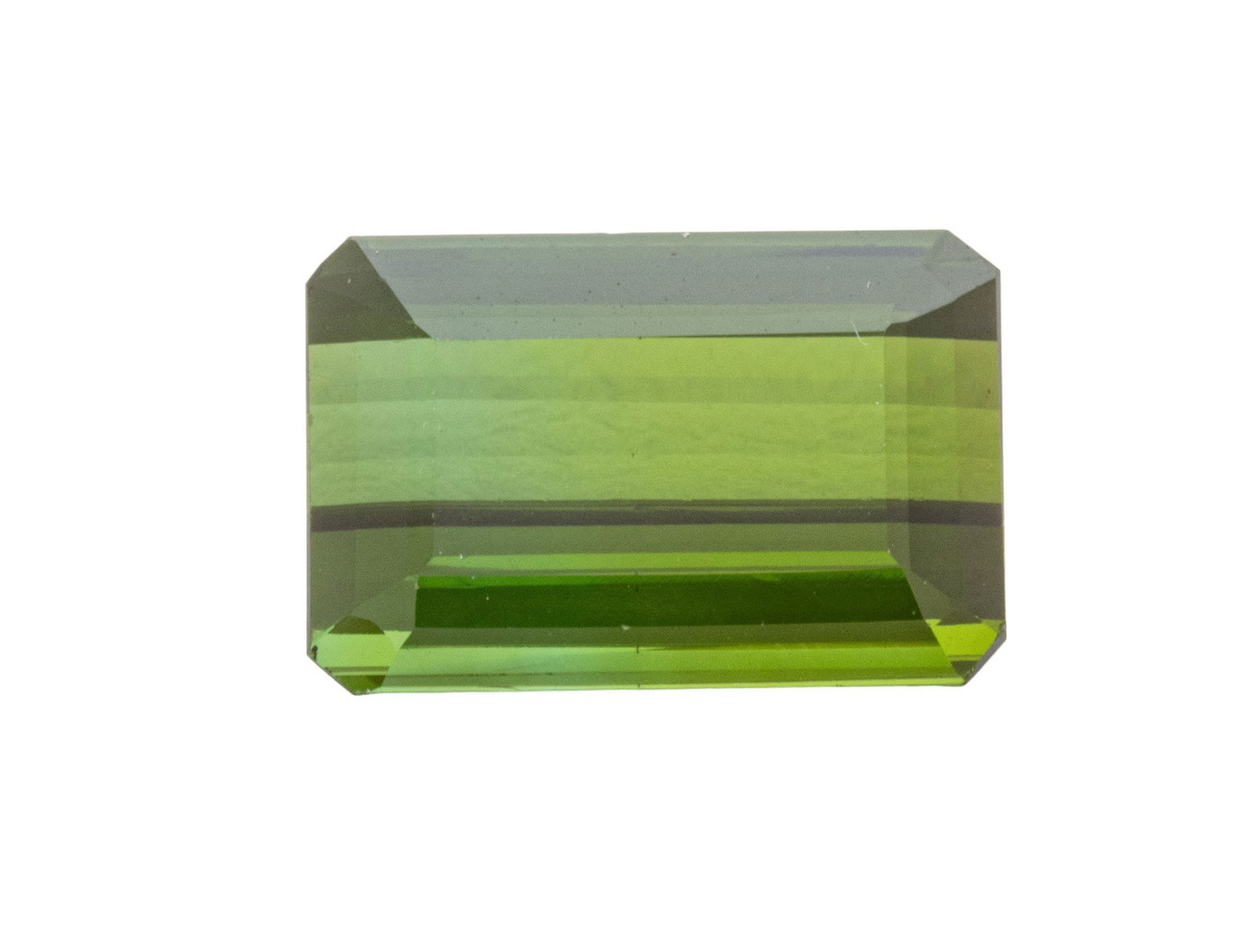 Green Tourmaline Emerald Cut Unmounted Gemstone, 9cts. 1.8g 1 pc (1 of 4)